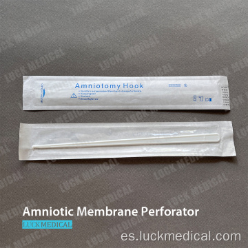 Perforador de membrana amniótica desechable